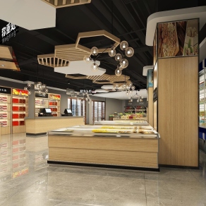 工业风超市商场3D模型下载